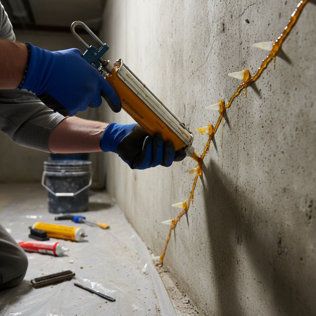 Réparation fissure fondation Val-Brillant — installation professionnelle