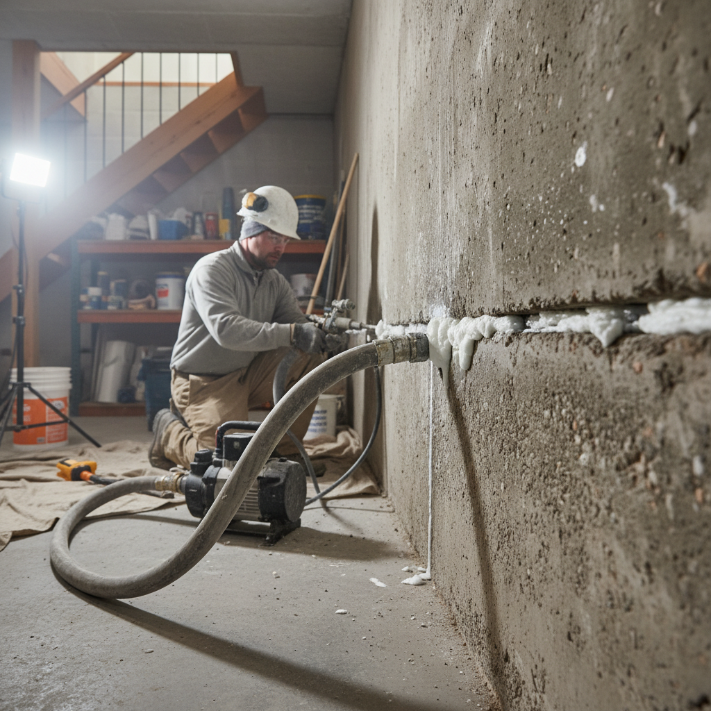 Réparation fissure fondation Rosemère — installation professionnelle