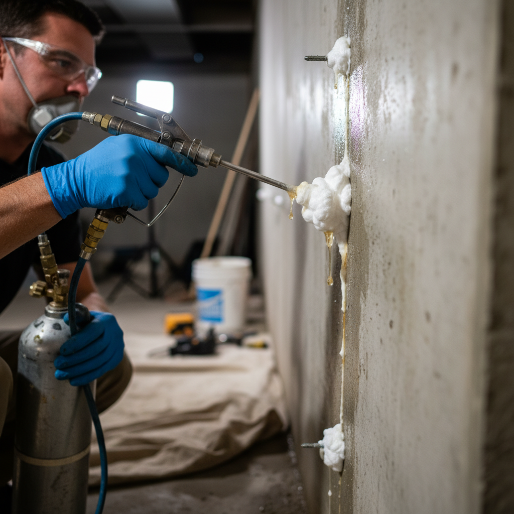 Réparation fissure fondation Lingwick — installation professionnelle