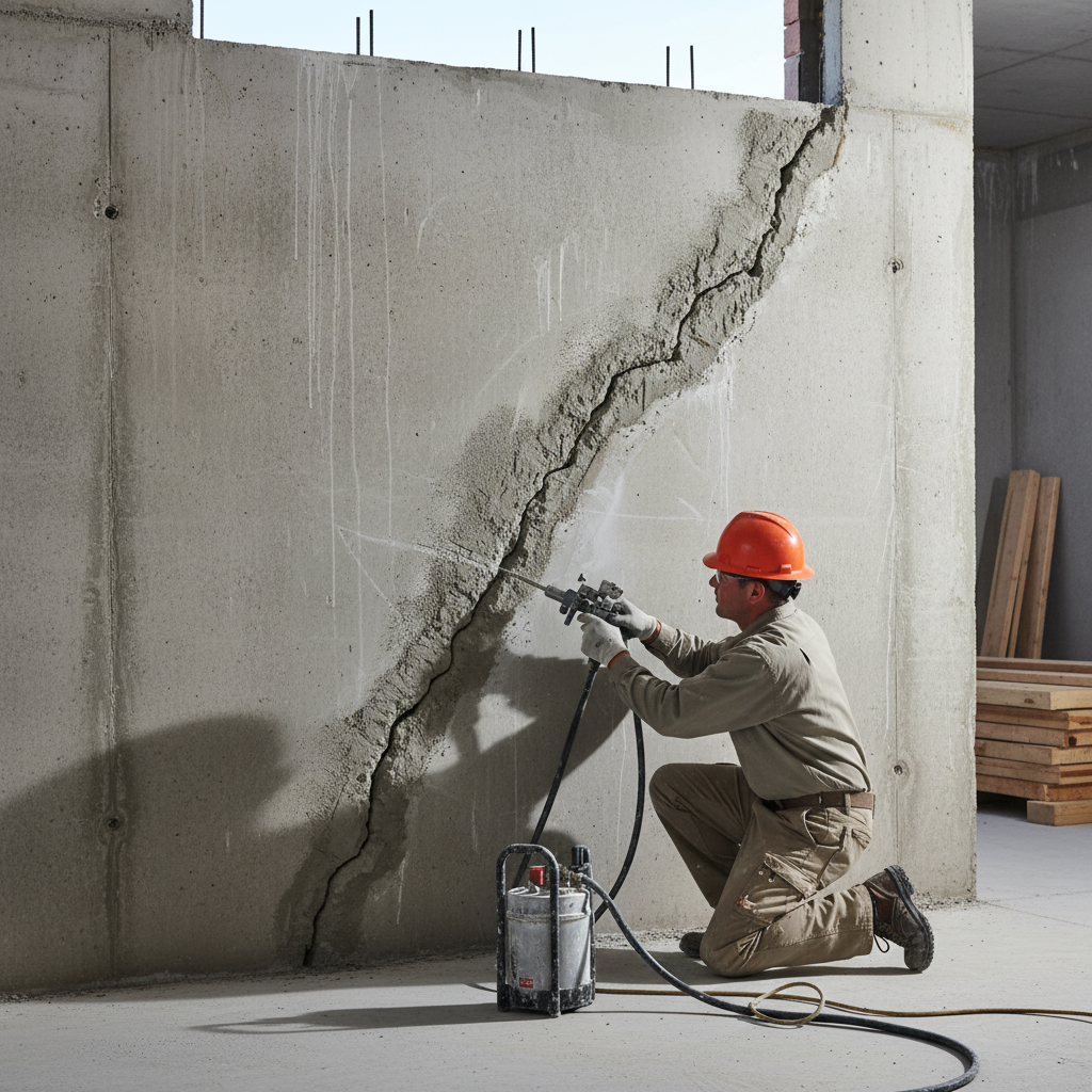 Réparation fissure fondation Alma — installation professionnelle