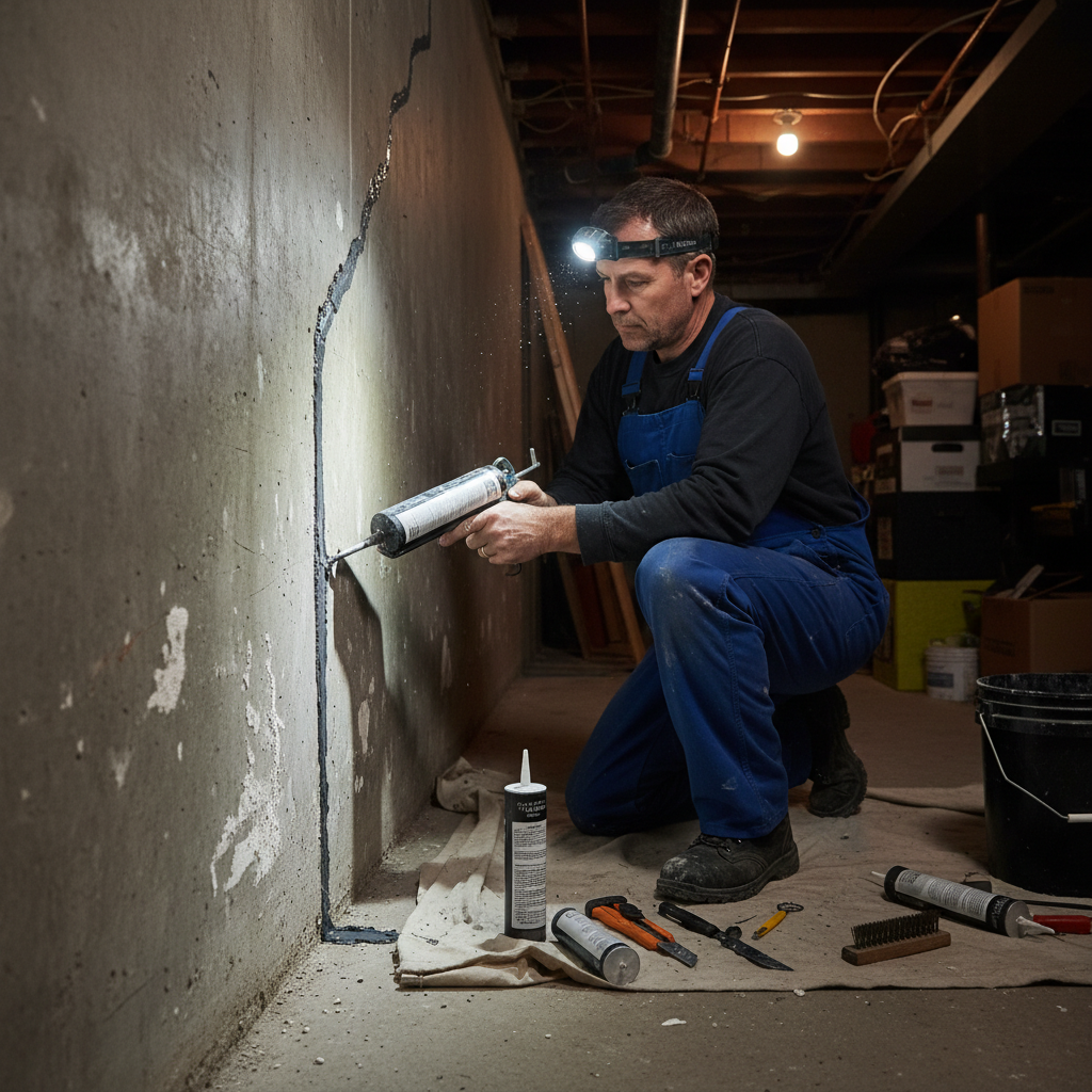 Réparation fissure fondation Saint-Irénée — installation professionnelle