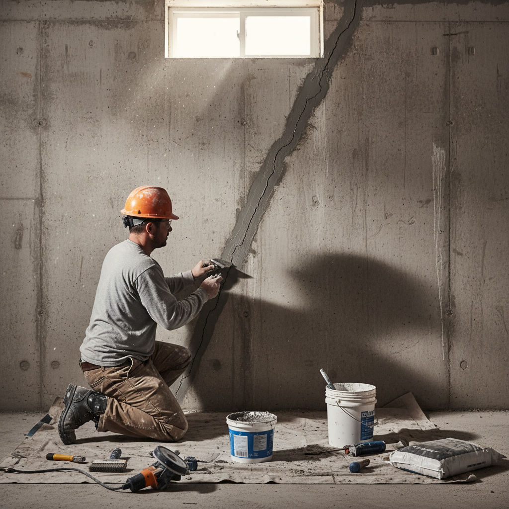 Réparation fissure fondation Frontenac — installation professionnelle