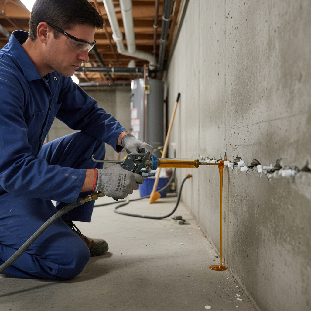 Réparation fissure fondation Labrecque — installation professionnelle