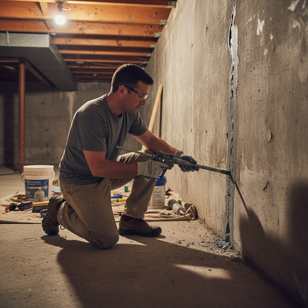 Réparation fissure fondation Timiskaming — installation professionnelle