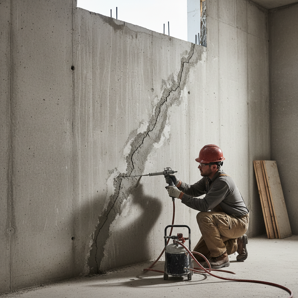 Réparation fissure fondation Saint-Frédéric — installation professionnelle