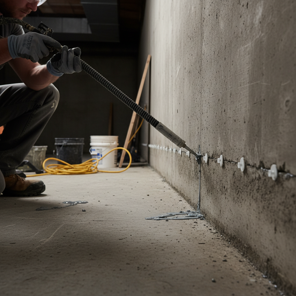 Réparation fissure fondation Pikogan — installation professionnelle