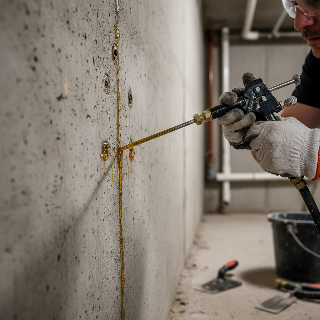 Réparation fissure fondation Saint-Pamphile — installation professionnelle