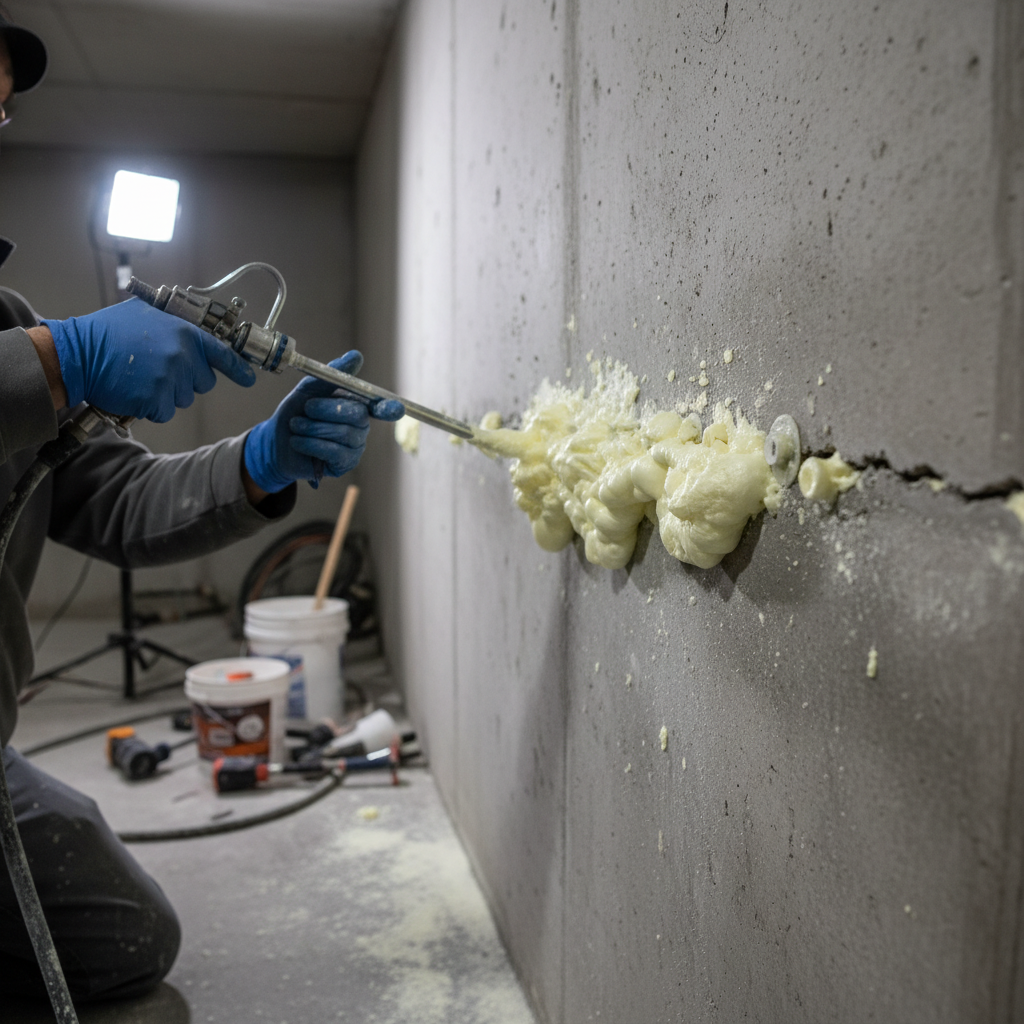 Réparation fissure fondation Déléage — installation professionnelle