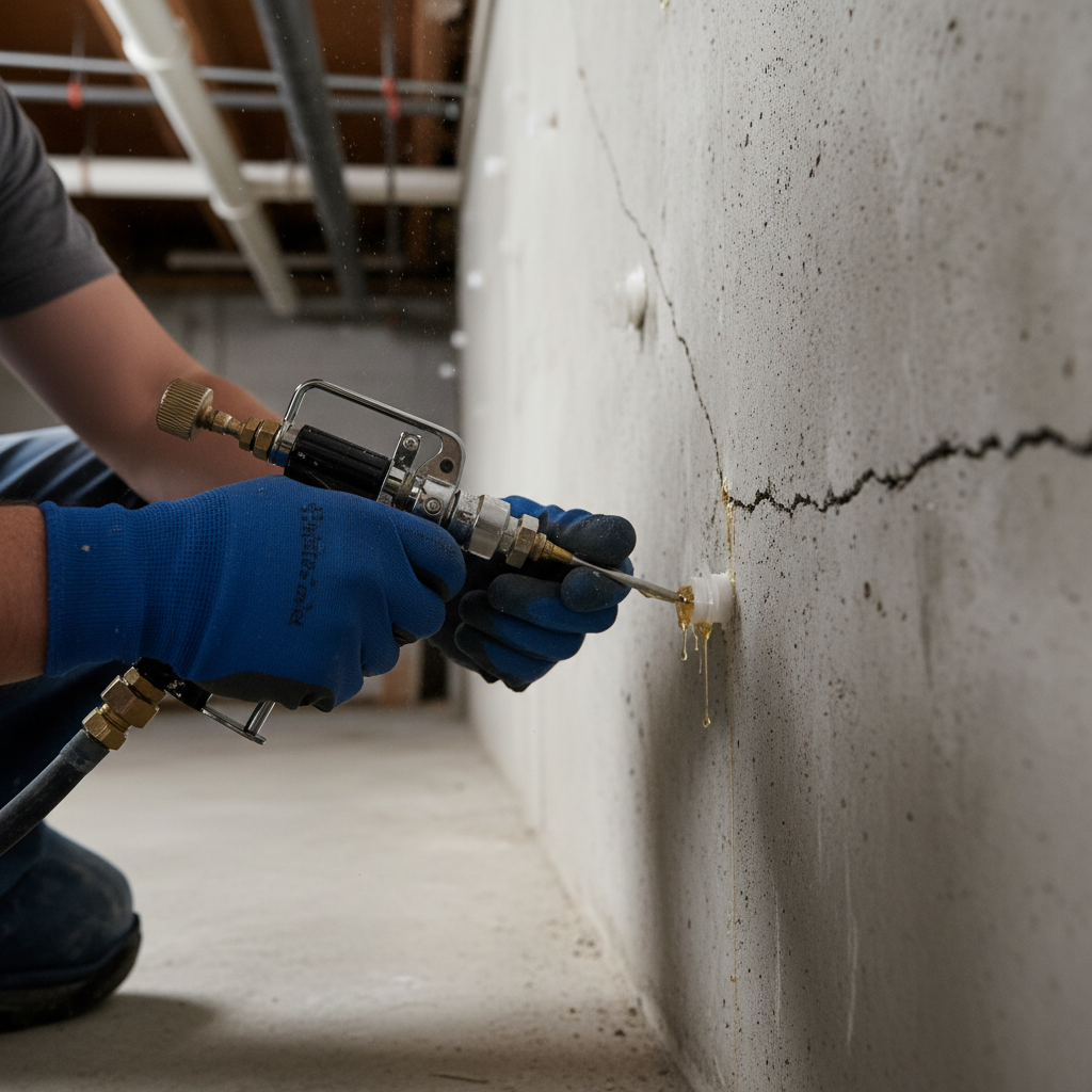 Réparation fissure fondation Stornoway — installation professionnelle