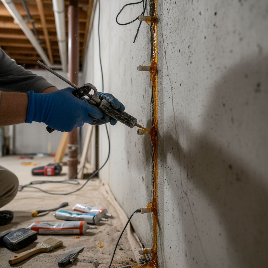 Réparation fissure fondation Beaconsfield — installation professionnelle