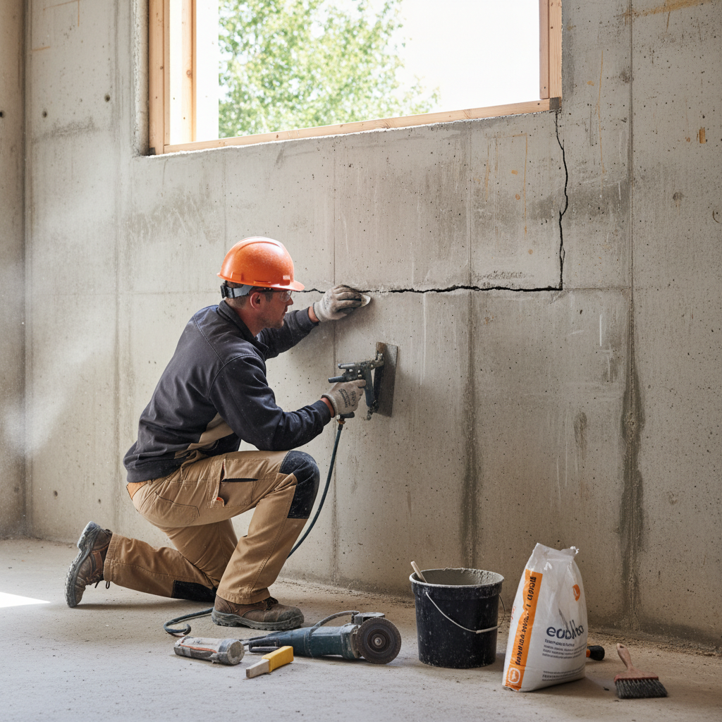 Réparation fissure fondation Lachute — installation professionnelle