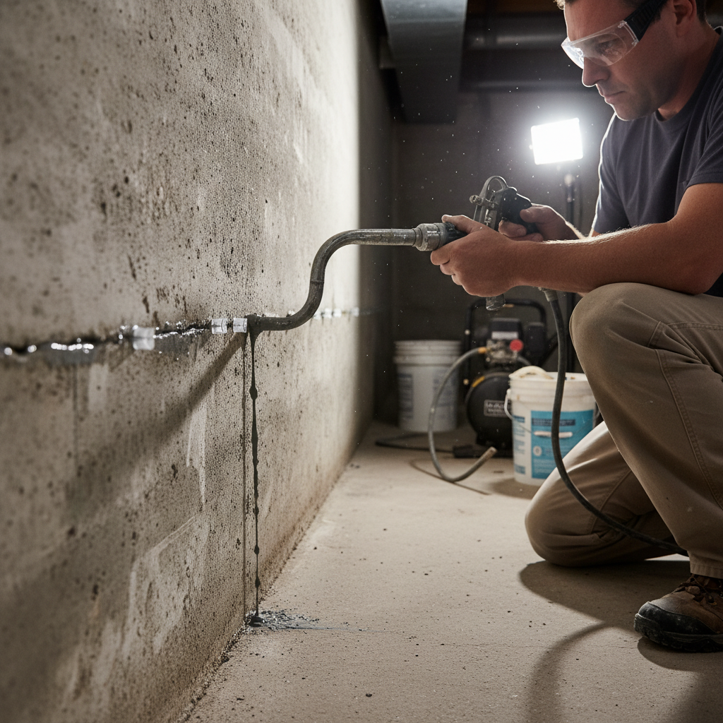 Réparation fissure fondation Oka — installation professionnelle