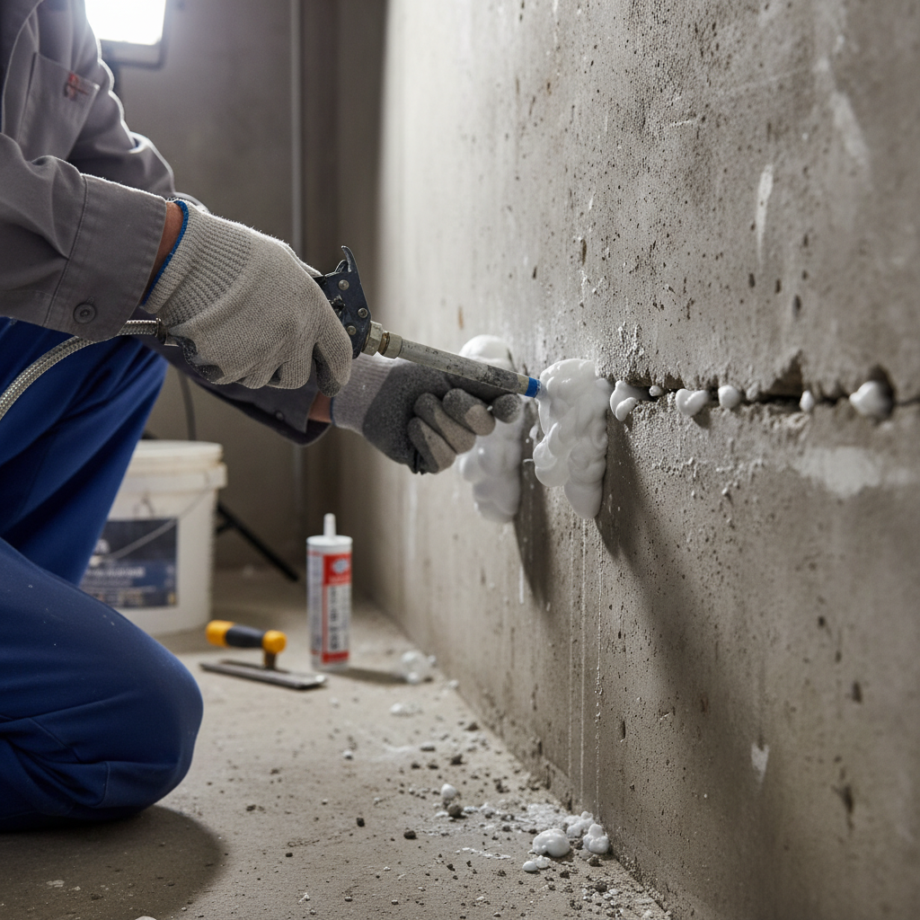 Réparation fissure fondation Clarenceville — installation professionnelle